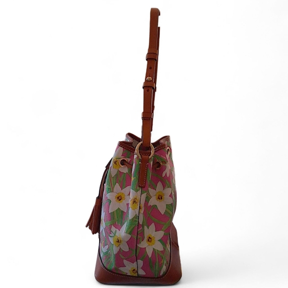 Dooney & Bourke Daffodil Floral Drawstring Bucket Bag - Picture 5 of 15